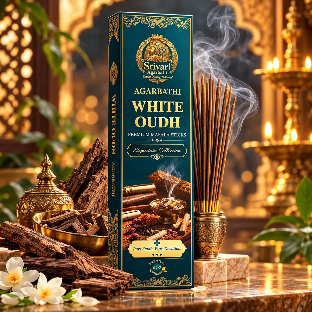 WHITE OUDH + Oud 2+1 free Pack Hand-Rolled Agarbatti