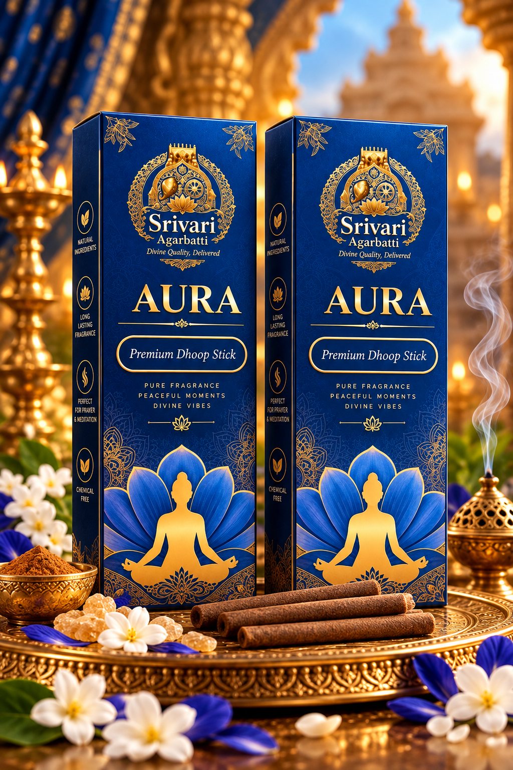 Aura Premium Dhoop Sticks – Long Lasting Fragrance | Rich & Divine Aroma