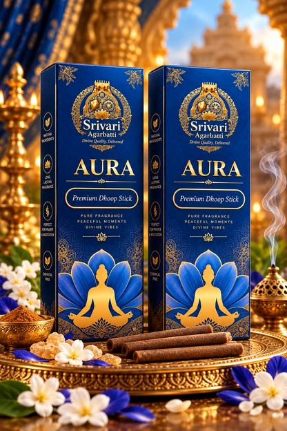 Aura Premium Dhoop Sticks – Long Lasting Fragrance | Rich & Divine Aroma