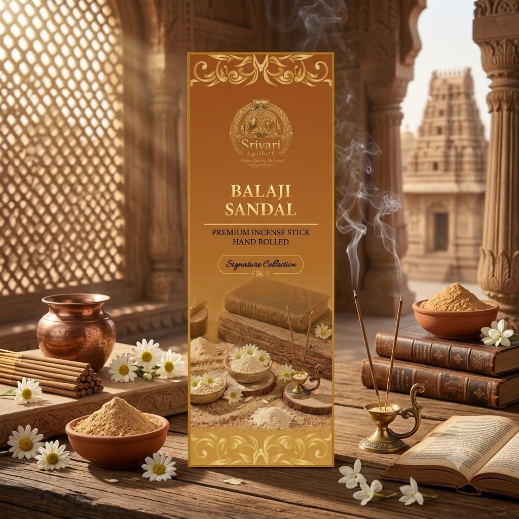 Balaji Sandal – Signature Collection | Hand-Rolled Agarbatti