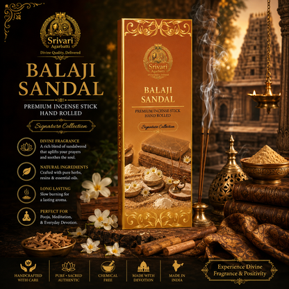 Balaji Sandal – Signature Collection | Hand-Rolled Agarbatti