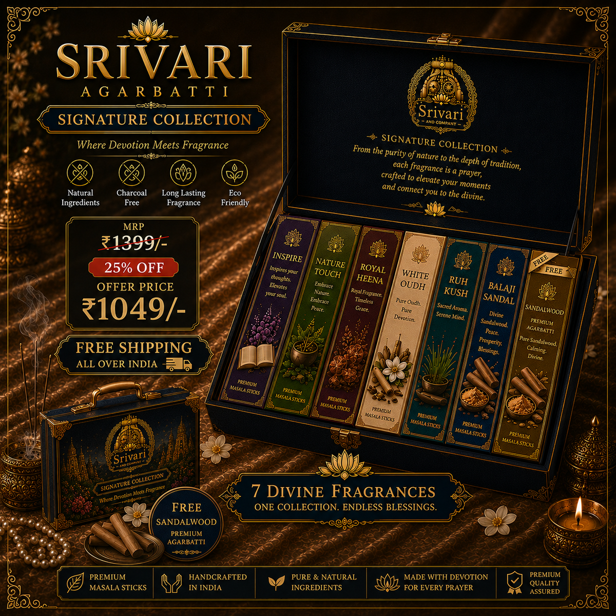 Srivari Signature Collection – 7 Premium Divine Fragrances