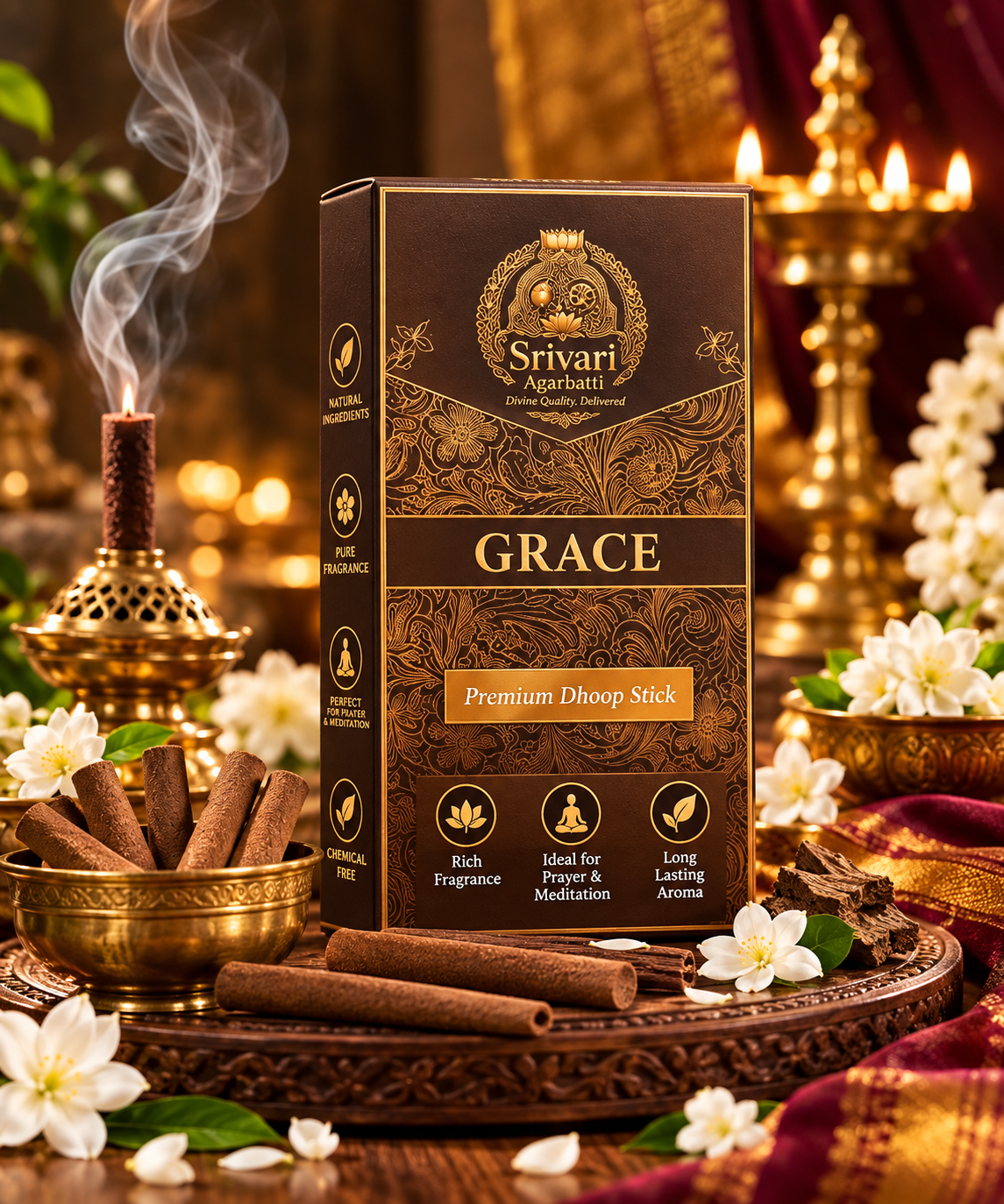 Grace Dhoop Sticks – A Fragrance of Peace & Devotion